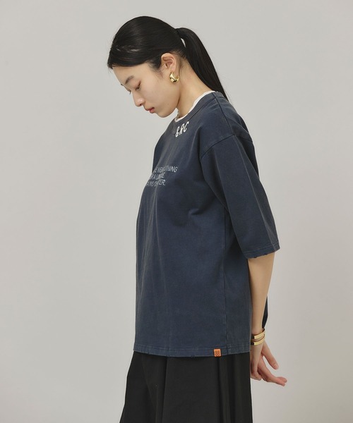 「Curensology」 半袖Tシャツ FREE チャコールグレー レディース_画像2