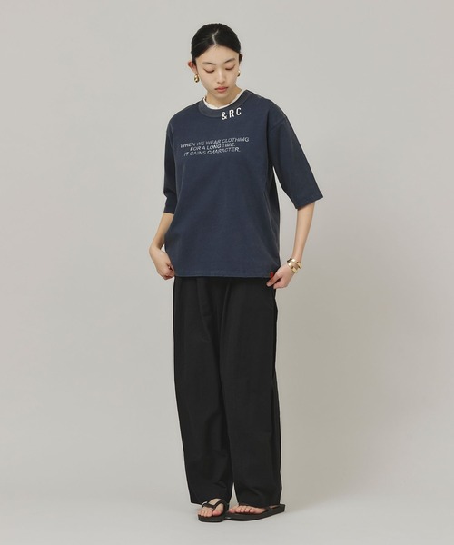 「Curensology」 半袖Tシャツ FREE チャコールグレー レディース_画像3