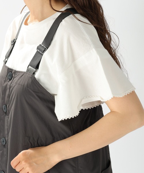 niko and…（ニコアンド） サロペットスカート LARGE グリーン