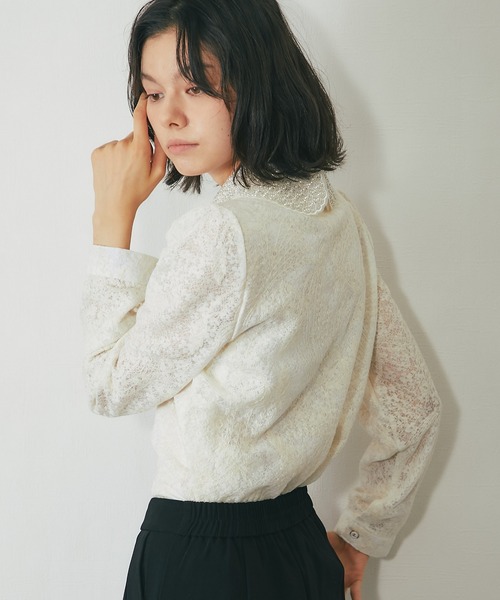 「SMILE ORCHID」 長袖シャツ M アイボリー レディース_画像3