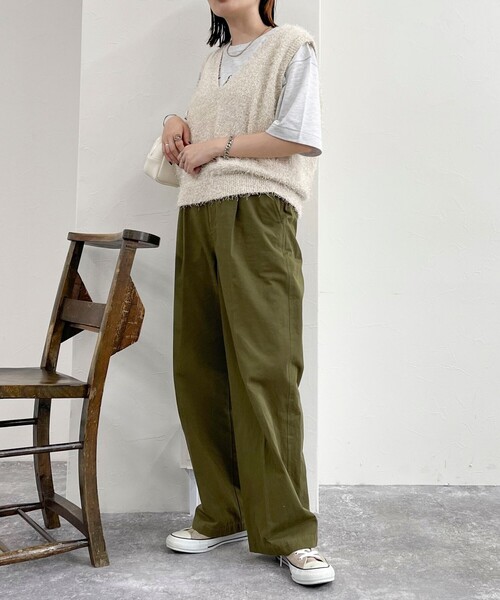 「fredy emue」 ノースリーブニット 38 ベージュ レディース_画像8