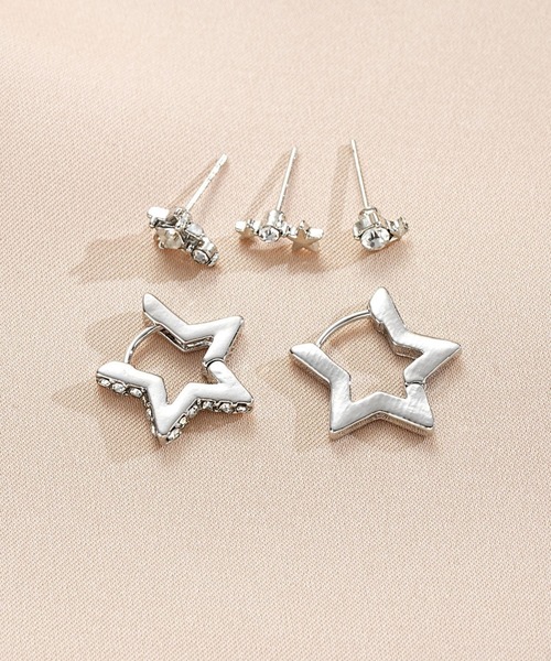 UP START ピアス 「456847」Y2Kスターアソートピアス5点セット(RO
