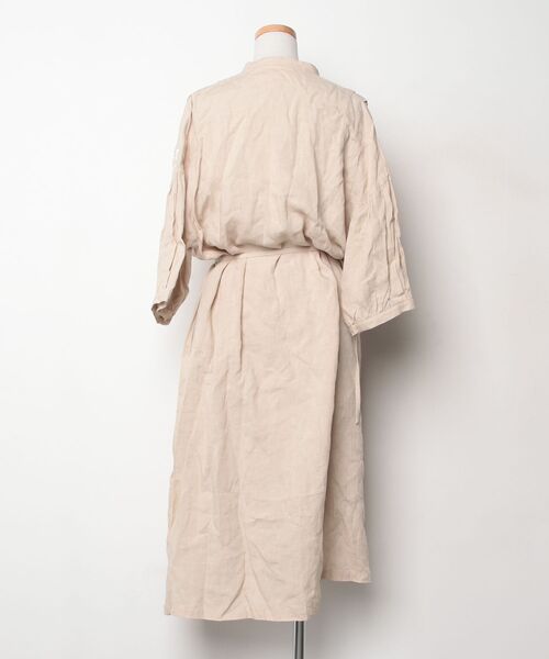 「haupia」 7分袖ワンピース MEDIUM ベージュ レディース_画像2