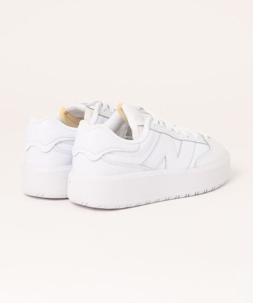 「New Balance」 ローカットスニーカー 25.0cm ホワイト×グリーン メンズ_画像2