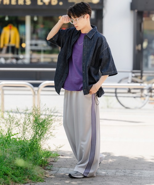 「SIDEWAY STANCE」 ジャージパンツ SMALL ダークブラウン メンズ_画像5