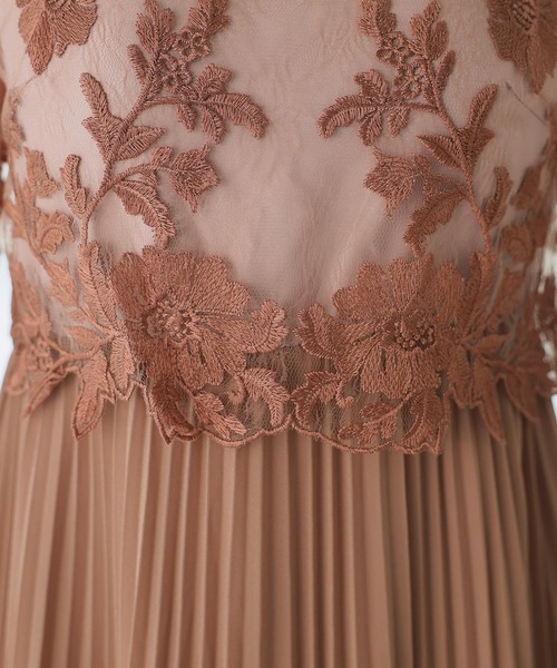 「PourVous」 7分袖ワンピース X-LARGE ネイビー レディース_画像8