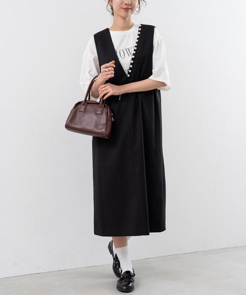「ANNA LUNA」 サロペットスカート MEDIUM ネイビー レディース_画像2