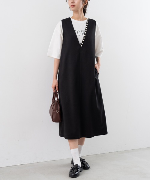 「ANNA LUNA」 サロペットスカート MEDIUM ネイビー レディース_画像4