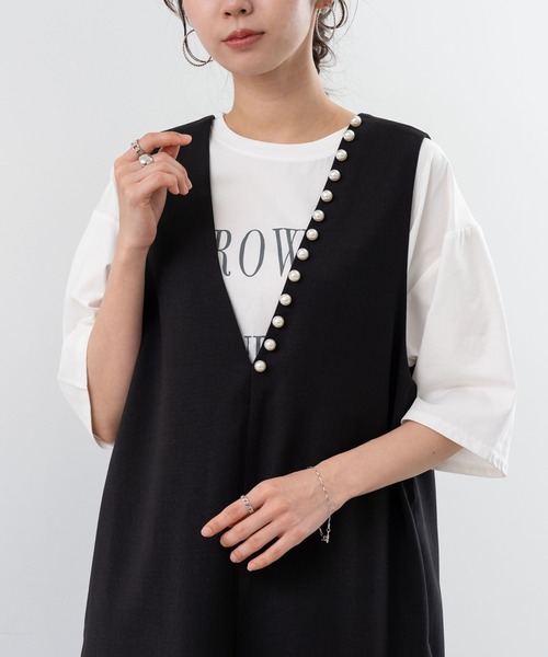 「ANNA LUNA」 サロペットスカート MEDIUM ネイビー レディース_画像9
