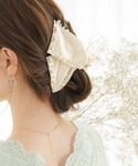 ヘアクリップ サテン リボン デコレーションパ...の詳細画像2