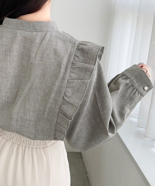 「mily bilet」 長袖ブラウス MEDIUM グレー レディース_画像5