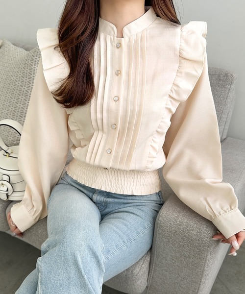 「mily bilet」 長袖ブラウス MEDIUM グレー レディース_画像6