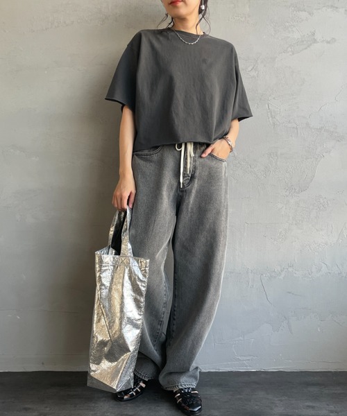 「STAR&STRIPE」 半袖Tシャツ F ライトグレー レディース_画像7