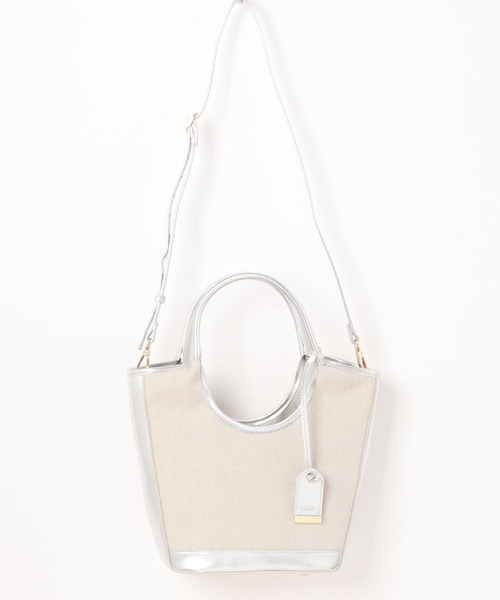 「perche」 2WAYバッグ FREE シルバー レディース_画像7