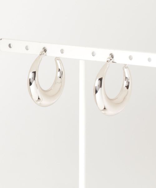 シルバー925 Silver デザインフープピアス/軽研磨加工/イヤリング/両耳 シルバー925 silver 彫り込みデザインフープピアス/軽研磨仕上げ