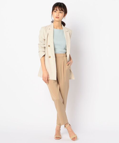 ノーリーズ sophi ワイドパンツ スラックス 34 ベージュ プリーツ