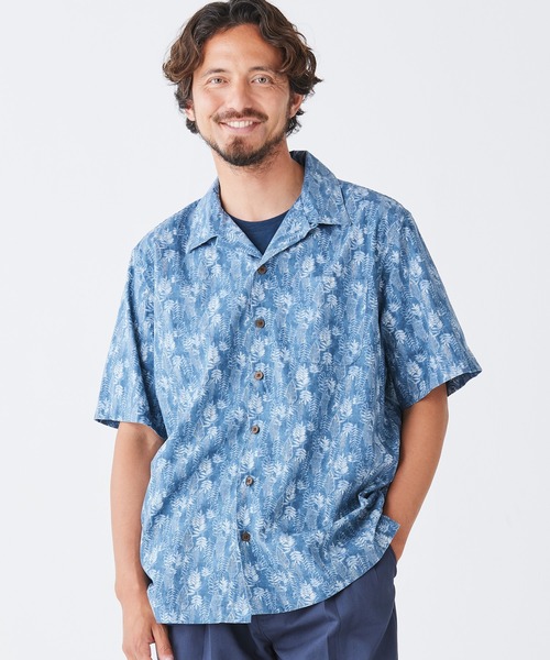 L.L.Bean シャツ トロピック・シャツ、半袖 プリント ジャパン