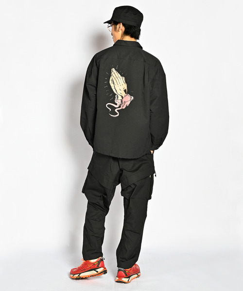 【新品】アールディーズ　メンズ　パッチワークベーカー　カーゴパンツ　黒　L 新品 TECHWEAR テックウェア カーゴパンツ XL 黒 即納 メンズの