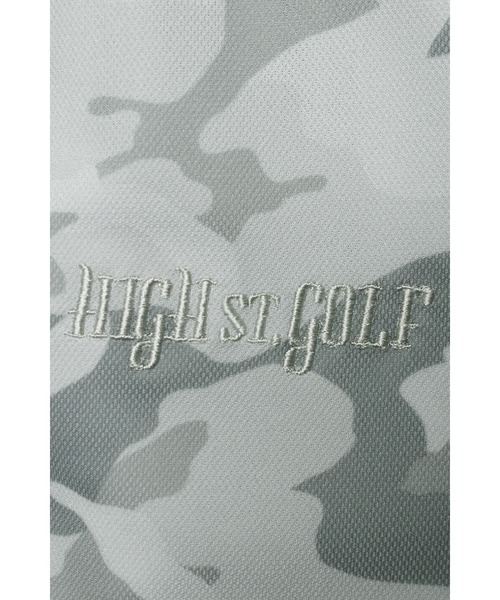 【ブラック】HIGH ST. GOLF∴カモ柄ハニカム鹿の子ポロシャツ <AdE> TORNADO MART｜HIGH ST. GOLF∴カモ柄ハニカム鹿の子ポロシャツ <AdE