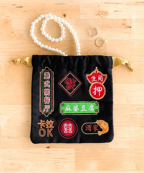 flapper_bags ラッピング チャイナタウン巾着ポーチ : ZOZOTOWN