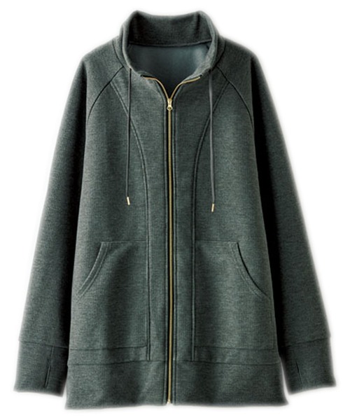 BELLUNA PLUS ブルゾン アウター 裏起毛ワッフルスタンドカラー