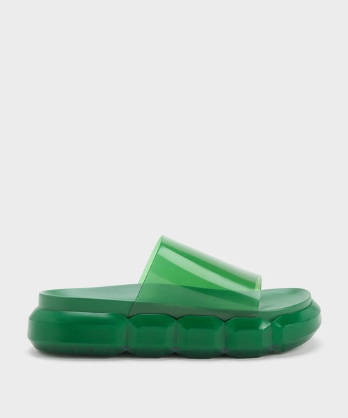 CHARLES ＆ KEITH サンダル Fia ファイア シースルースライド