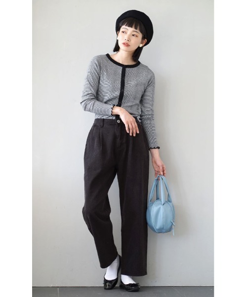 e-zakkamania stores パンツ ストーンウォッシュカラー ワンタック