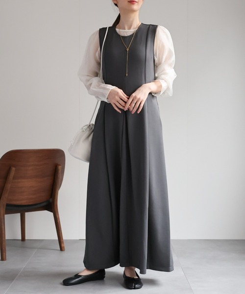 専用 ★美品★ スーリー ワンピース sakishimatokyo ワンピース ポンチタックノースリワンピース