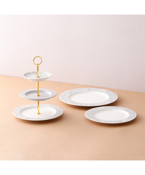 Francfranc（フランフラン） 食器 ツイード ケーキスタンド グレー