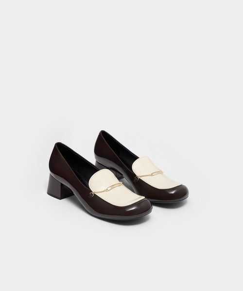 CHALES＆KEITH レクシーチェーンリンクローファー CHARLES & KEITH Lexie レクシー チェーンリンクローファー