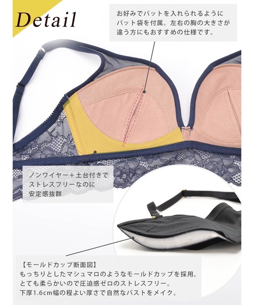 新品 BASERANGE RAINY BRA ノンワイヤー ブラ タグあり BASERANGE RAINY BRA ノンワイヤー ブラ タグあり