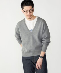 セーター ニット SHIPS: ダブルフェイス コットンカシミヤ Vネック 長袖 ニット メンズ｜ZOZOTOWN Yahoo!店
