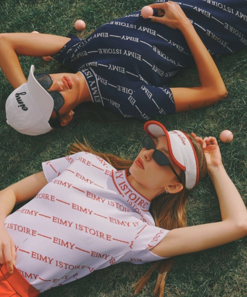 eimy golf ワンピース EIMY GOLF ワンピース バイアスロゴニットワンピース : ZOZOTOWN