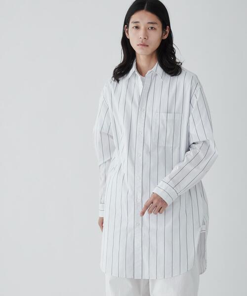 THE STANDARD シャツ WEGO/ストライプロングシャツ メンズ レディース