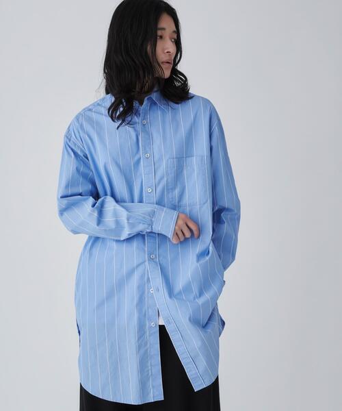 新品タグ❣️スウィングスウィング❣️綿ストレッチロングシャツ 新品タグ❣️スウィングスウィング❣️綿ストレッチロングシャツ