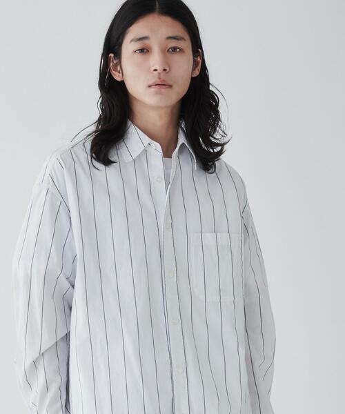 THE STANDARD シャツ WEGO/ストライプロングシャツ メンズ レディース