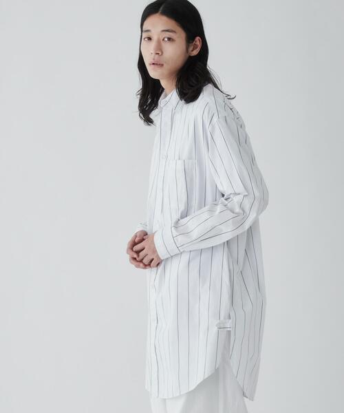 THE STANDARD シャツ WEGO/ストライプロングシャツ メンズ レディース