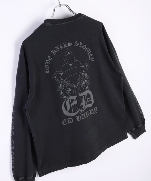 特価/完売前に【Ed Hardy】Cross Diamante Baby Tシャツ 2色 Black Ed Hardy Cross Diamante Baby T-Shirt - JD Sports Global