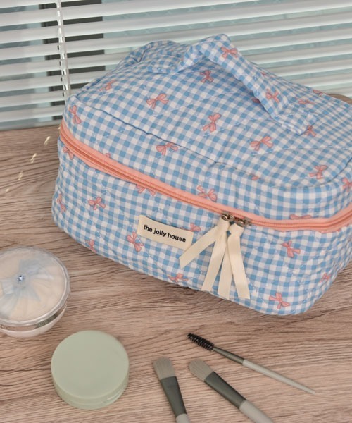 TONE SELECT GOODS ポーチ 「urge select」「大容量」ギンガムチェック