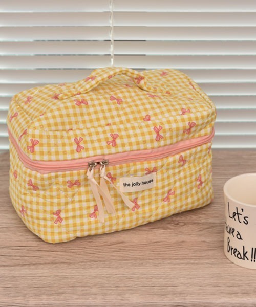 TONE SELECT GOODS ポーチ 「urge select」「大容量」ギンガムチェック