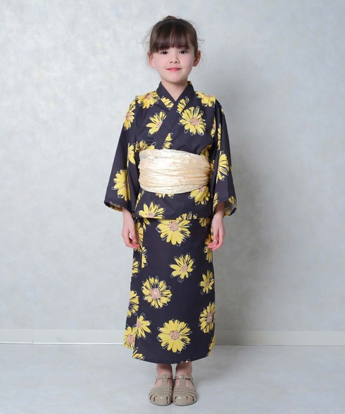 きらり 浴衣女の子用3着 NISHIORI 本格浴衣 変わり織り 子供 女の子 2点セット キッズ
