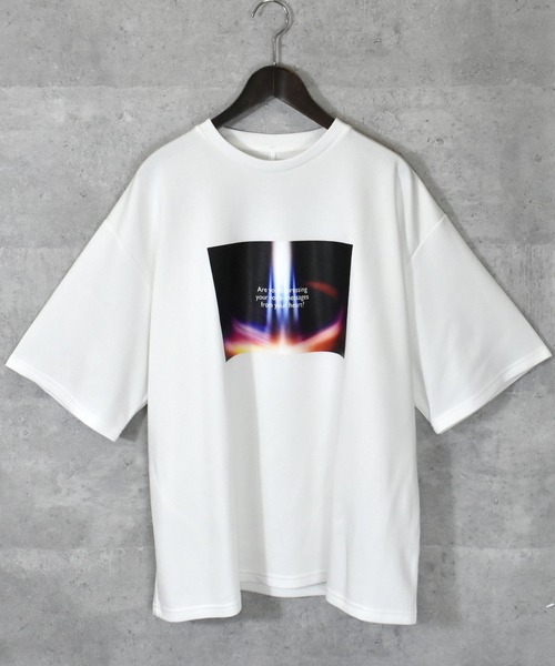 Anytime Songs tシャツ ダンボールニット クルーネック転写