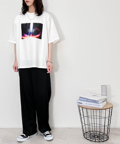 Anytime Songs tシャツ ダンボールニット クルーネック転写