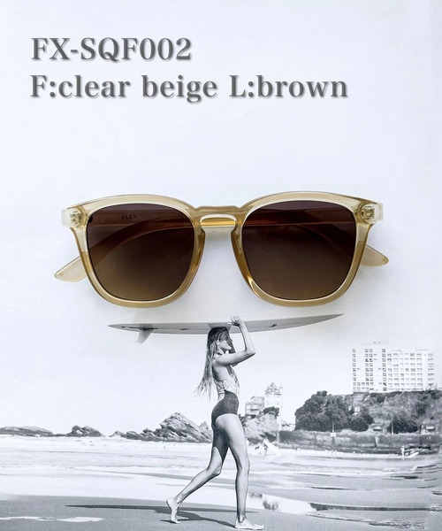 FLEX サングラス uvカット square frame sunglasses / スクエア