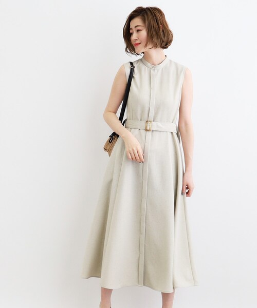 リネンワンピース　未使用26400円　nicholson＆nicholson grove ワンピース リネンライクワンピース : ZOZOTOWN Yahoo!店