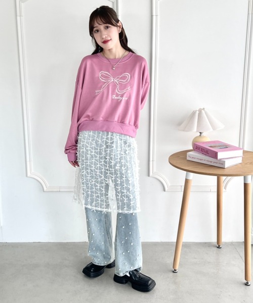 AVENCHUMU スウェットトップス ピンク Tops – AVENCHUMU （アバンチュウム）