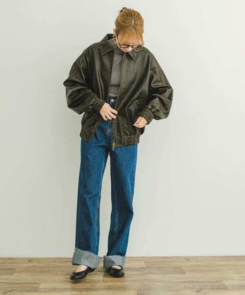 ITEMS URBANRESEARCH ブルゾン アウター ヴィンテージレザー
