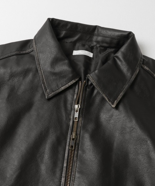 【新品】アーバンリサーチ　レディース　レザージャケット　ブラック　M ITEMS URBANRESEARCH ブルゾン アウター ヴィンテージレザー
