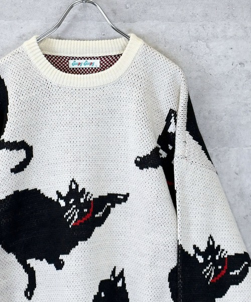 セーター ニット 「Soupy Soupy」BIG Jacquard knit レディース メンズ