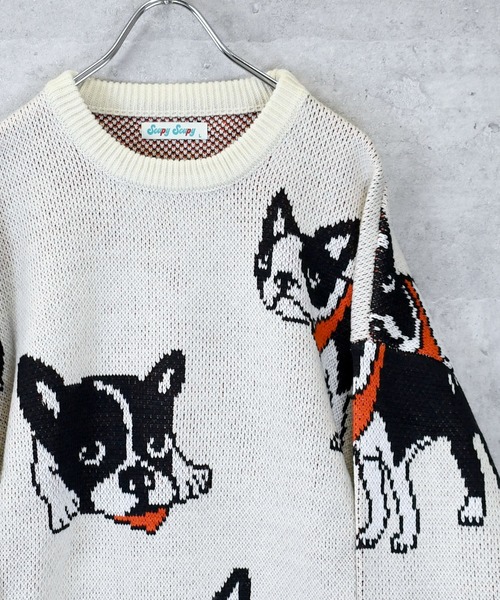 セーター ニット 「Soupy Soupy」BIG Jacquard knit レディース メンズ